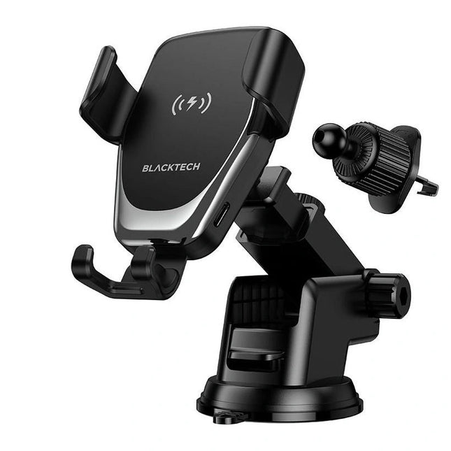 15W Wireless Charger All in 1 Car Holder Set - Black BL - DCA21 Plus - GR Phones