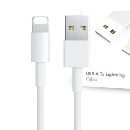 2M USB - A To Lightning Fast Charging Cable - White - GR Phones