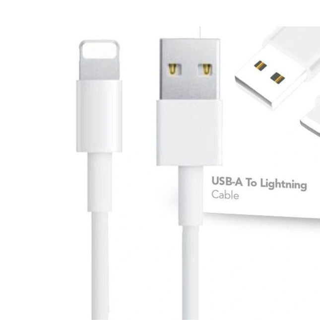 2M USB - A To Lightning Fast Charging Cable - White - GR Phones