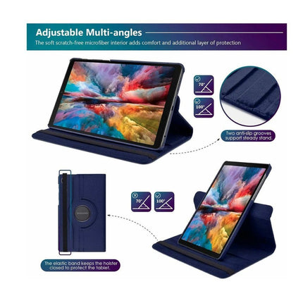 360 Rotative Leather Smart Case Cover For Galaxy Tab A9 Plus 11 (X210/ X215/ X216) - Rose Gold - GR Phones