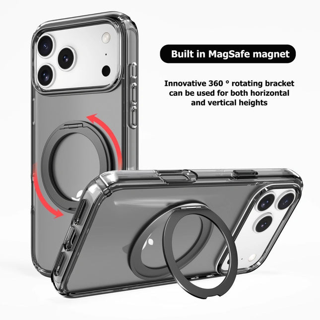 Stay Black Rotative Magsafe Ring Case Cover for Galaxy S26 Ultra