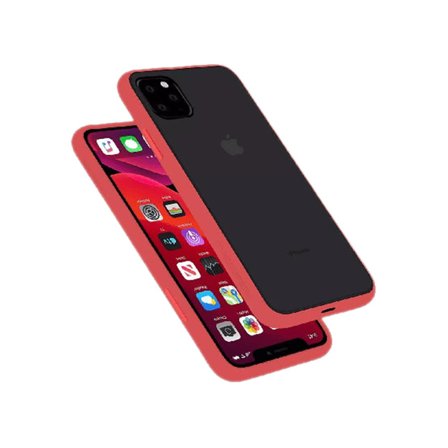 Goospery Mercury Peach Garden Bumper Matt Shockproof Protective Case Cover For iPhone 13 - Red/Red