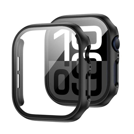 Apple Watch Series 10/ 11 46mm Protector Case with Tempered Glass - Black - GR Phones
