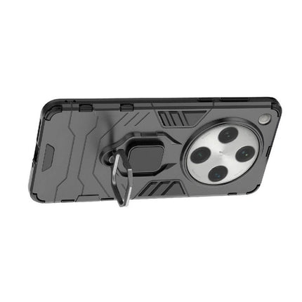 Armor Metal Ring Grip Shockproof Dual Layer Rugged Hard Cover for Oppo Find X8 Pro - GR Phones