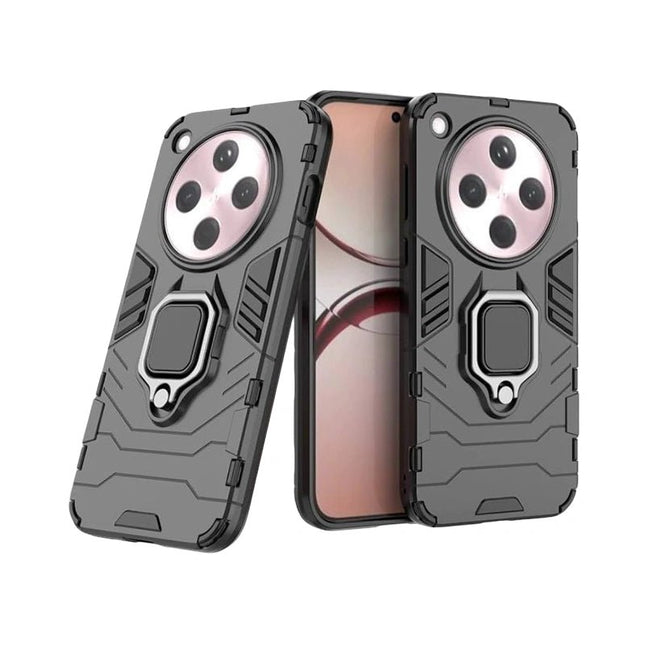 Armor Metal Ring Grip Shockproof Dual Layer Rugged Hard Cover for Oppo Find X8 Pro - GR Phones