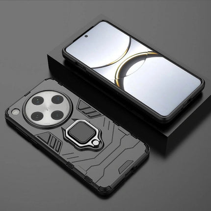 Armor Metal Ring Grip Shockproof Dual Layer Rugged Hard Cover for Oppo Find X8 Pro - GR Phones