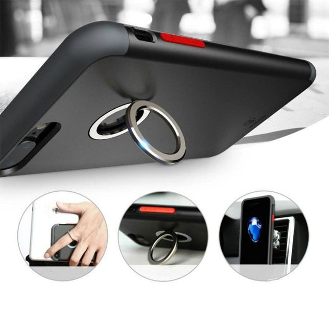 Baseus Magnetic Ring Case Cover for iPhone 7/ 8/ SE 2020/ SE 2022 - Red - GR Phones