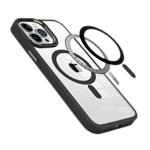 Beetle Magsafe Transparent Case Cover For iPhone 14 Plus - Black - GR Phones