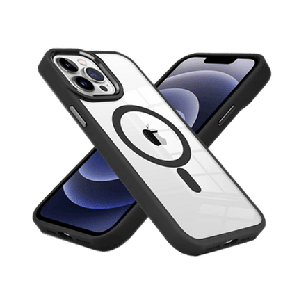 Beetle Magsafe Transparent Case Cover For iPhone 14 Plus - Black - GR Phones