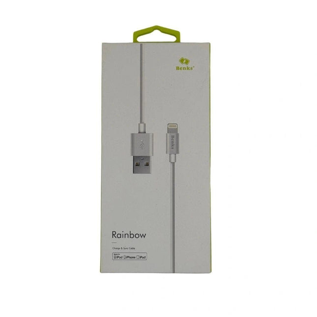 Benks Rainbow Lighting Cable BMX/001S 1m - White - GR Phones