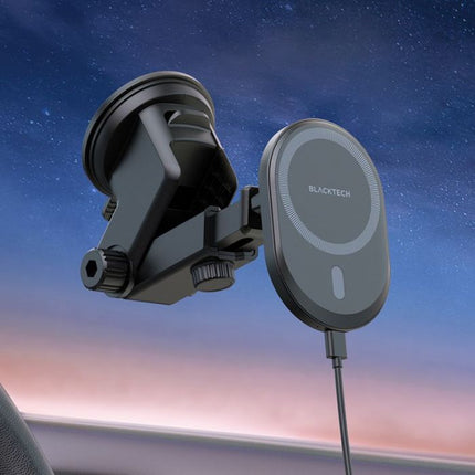 BLACKTECH 15W Super Magnetic All in 1 Wireless Charging Car Holder BL - BH201 - GR Phones