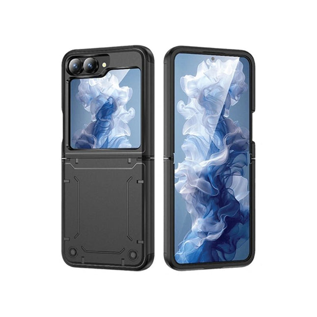 BlackTech Armor Grip Case Cover For Galaxy Z Flip 6 - Black - GR Phones