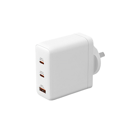 BLACKTECH Smart IC 120W PD GaN Charger Adapter 2USB - C + 1USB - A - GR Phones