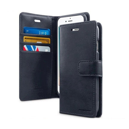 Blue Moon Diary Leather Case Cover For Galaxy A11 - Black - GR Phones