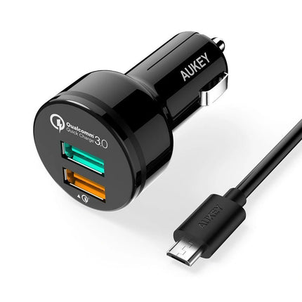 CC - T7 36W Qualcomm Quick Charge 3.0 Dual USB Car Charger - GR Phones