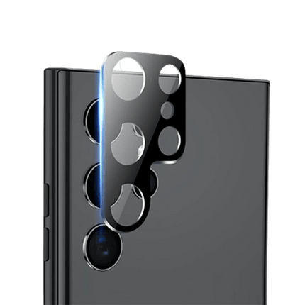 Clear Glass Camera Lens Cover Protector for Galaxy S22 Ultra - Black - GR Phones