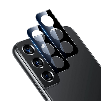 Clear Glass Camera Lens Cover Protector for Galaxy S23 / S23 Plus - Black - GR Phones
