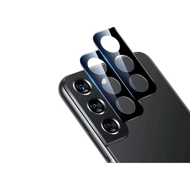 Clear Glass Camera Lens Cover Protector for Galaxy S23 / S23 Plus - Black - GR Phones