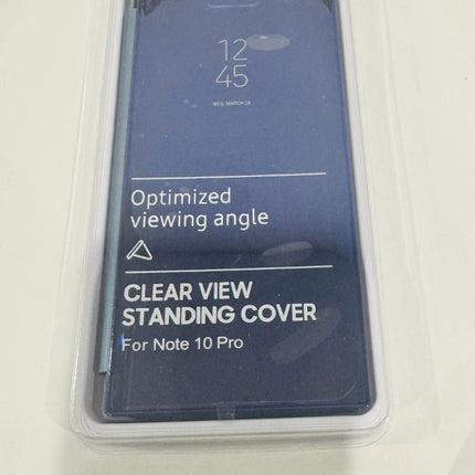 Clear View Standing Cover optimized viewing angle for Galaxy Note 10 Plus - Blue - GR Phones