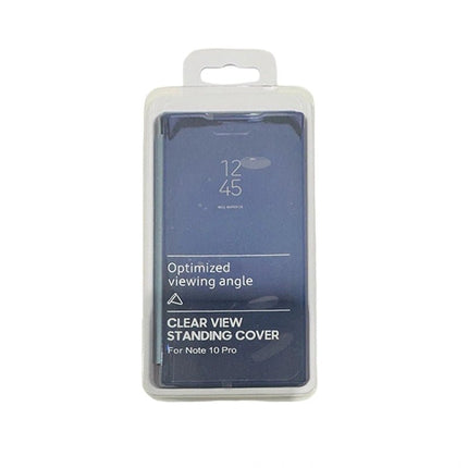 Clear View Standing Cover optimized viewing angle for Galaxy Note 10 Plus - Blue - GR Phones