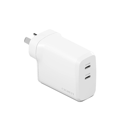 Cygnett 60W Dual USB Laptop Wall Charger USB A + USB C - GR Phones