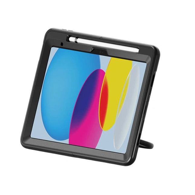 Cygnett GripStand Apple iPad "10.9"(10th Gen/11th Gen) Case - Black,Built - in Screen Protector,360° Rotating Stand,Pen Holder - GR Phones