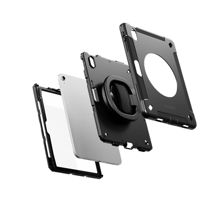 Cygnett GripStand Apple iPad "10.9"(10th Gen/11th Gen) Case - Black,Built - in Screen Protector,360° Rotating Stand,Pen Holder - GR Phones