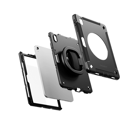 Cygnett GripStand Apple iPad Air (M2/M3) "13"/ iPad Pro 12.9" (6th/5th/4th/3rd) Case - Black (CY5203CPGRP),Built - in Screen Protector - GR Phones