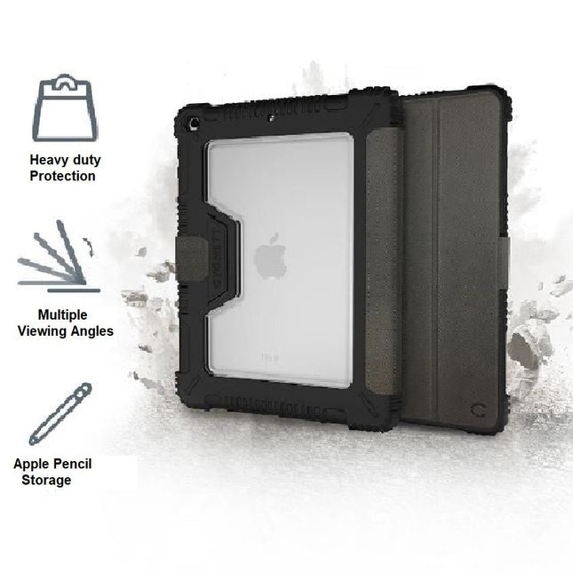 Cygnett Rugged WorkMate Evolution Apple iPad (10.2") (9th/8th/7th Gen) Protective Case - Black/Charcoal, 360° Heavy Duty Protection - GR Phones