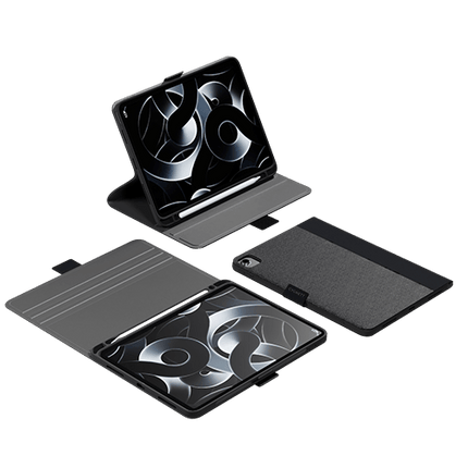 Cygnett TekView Apple iPad Air M2/M3 "13"/ iPad Pro "12.9" (6th/5th/4th/3rd) Case - Black(CY4977TEKVI),Multi Viewing Stand - GR Phones