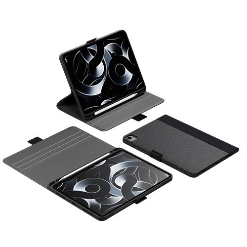 Cygnett TekView Apple iPad Air M2/M3 "13"/ iPad Pro "12.9" (6th/5th/4th/3rd) Case - Black(CY4977TEKVI),Multi Viewing Stand - GR Phones