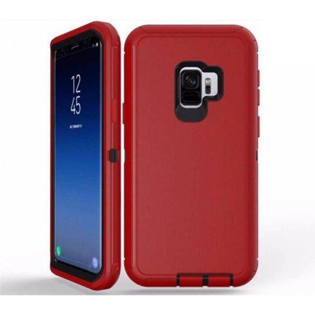 Defender Rugged Case For Galaxy S9 - Red - GR Phones