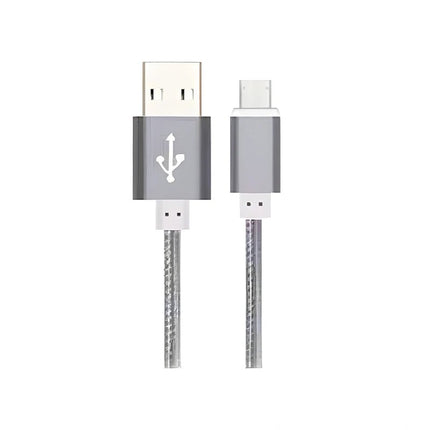 DOUBLE SIDED MICRO & LIGHTNING USB DATA CHARGING CABLE - Grey - GR Phones