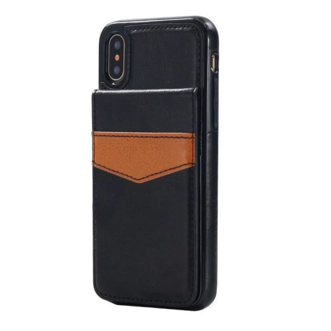 Duo - layer Cardslot Protection Case Cover for iPhone X/ XS - Black - GR Phones