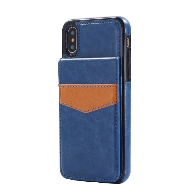 Duo - layer Cardslot Protection Case Cover for iPhone X/ XS - Blue - GR Phones