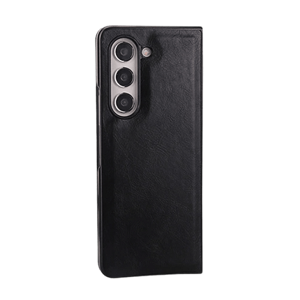 Enthrall Leather Case Cover For Galaxy Z Fold 5 - Black - GR Phones