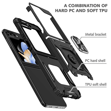 Foldable Anti - Drop Armor Protective Stand Case For Galaxy Z Flip 3 - GR Phones