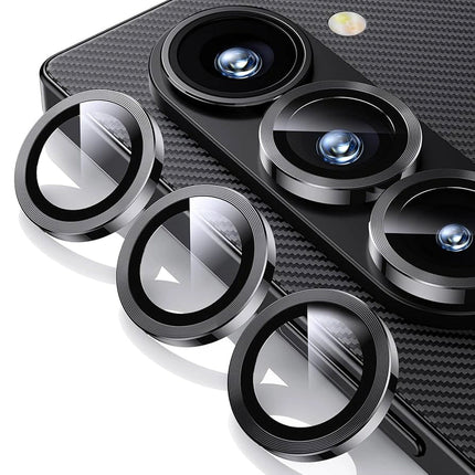 Galaxy Z Fold 7 Aluminum Alloy Camera Lens Cover Protector - Black - GR Phones