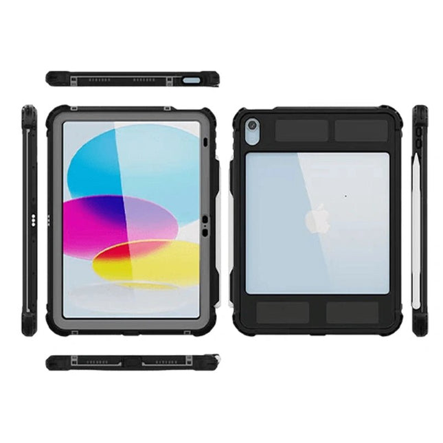 Generic Apple iPad (A16) / iPad (10.9') (10th Gen) WaterProof Case Black - Support Smart Control Keyboard, 360Â° Rotation, DustProof, SnowProof - GR Phones