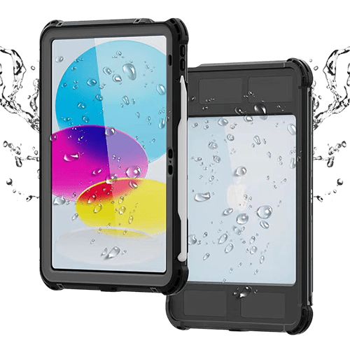 Generic Apple iPad (A16) / iPad (10.9') (10th Gen) WaterProof Case Black - Support Smart Control Keyboard, 360Â° Rotation, DustProof, SnowProof - GR Phones
