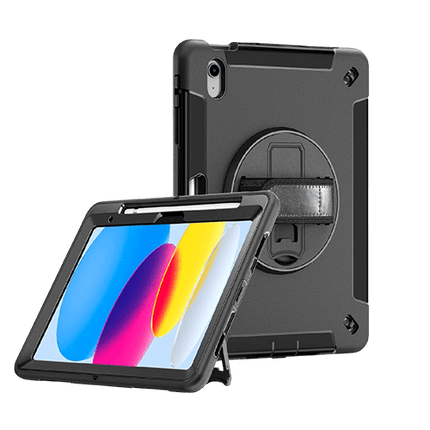 Generic Rugged Apple iPad Air (9.7') (2nd/1st Gen) / iPad (6th/5th Gen) /iPad Pro (9.7') Case Black - Built - in - Kickstand, DropProof, ShockProof - GR Phones