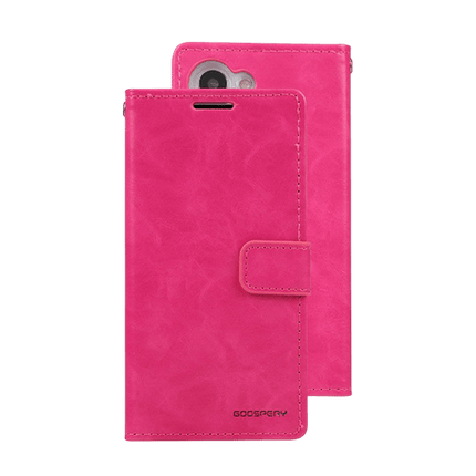 Goospery Mercury Blue Moon Diary Leather Case Cover For Galaxy S21 Plus - Hot Pink - GR Phones