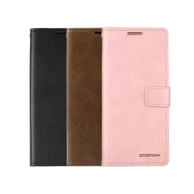 Goospery Mercury Blue Moon Diary Leather Case Cover For Galaxy S22 - GR Phones