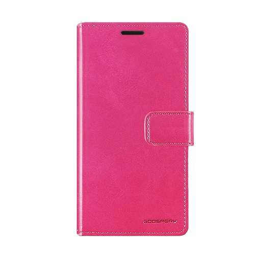 Goospery Mercury Blue Moon Diary Leather Case Cover For Galaxy S22 Plus - Hot Pink - GR Phones
