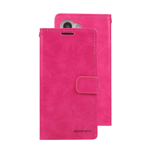 Goospery Mercury Blue Moon Diary Leather Case Cover For Galaxy S23 Plus - Hot Pink - GR Phones