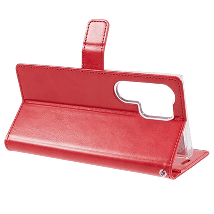 Goospery Mercury Blue Moon Diary Leather Case Cover For Galaxy S23 Plus - Red - GR Phones