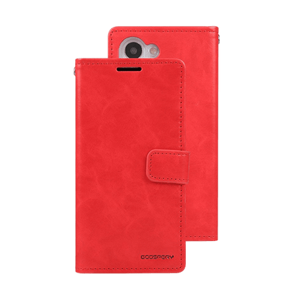 Goospery Mercury Blue Moon Diary Leather Case Cover For Galaxy S23 - Red - GR Phones