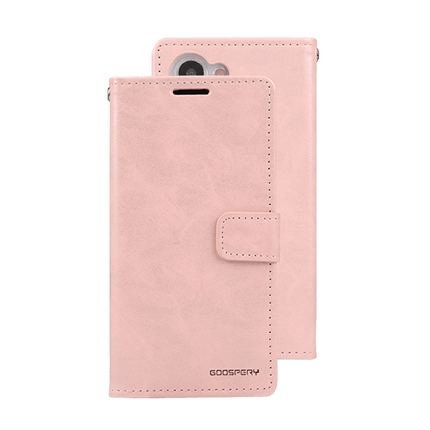 Goospery Mercury Blue Moon Diary Leather Case Cover For Galaxy S23 - Rose Gold - GR Phones