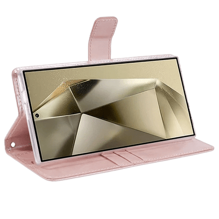 Goospery Mercury Blue Moon Diary Leather Case Cover For Galaxy S24 Ultra - Rose Gold - GR Phones