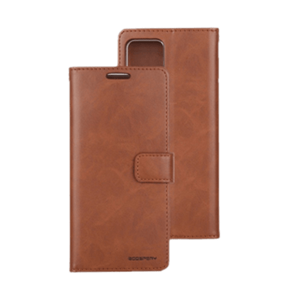Goospery Mercury Blue Moon Diary Wallet Leather Case For iPhone 11 - Brown - GR Phones